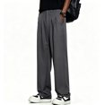 thumbnail image 2 of Men Microfiber Wrinkle Free Pleated Dress Pants Expandable Stretch Waist S-XL（1 piece）, 2 of 7