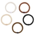 thumbnail image 4 of Corbatas para mujeres y niñas, Funtopia 30 unidades de bandas elásticas para el cabello, coleteros para cabello grueso, sin daños, sin arrugas, elásticos para el cabello (negro/marrón/blanco/beige/caf, 4 of 4