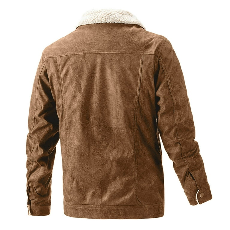 Akiihool Sport Coats for Men Mens Windproof Jacket Waterproof Lightweight Front Zip Golf Jacket Work Coat Windbreaker with Zip Pockets Brown L