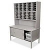 Marvel 50 Adjustable Slot Corner Mail Room Organizer with Mail Storage Cabinet