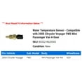 thumbnail image 2 of Water Temperature Sensor - Compatible with 2000 Chrysler Voyager FWD Mini Passenger Van 4-Door, 2 of 2