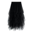 thumbnail image 2 of Womens Irregular Mesh Tulle Skirt High Waist Versatile Slimming Layered Tutu Skirt, 2 of 6