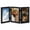 Black, variant on Tabletop Picture Frame Wood Trifold Hinged Photo Frame with 3 Openings, Table decor Family Picture Collage, with Real Glass 4" x 6" Black