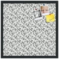 thumbnail image 2 of PinPix 22x22 Custom Cork Bulletin Board Black Flower - Leaf Poster Board Has a Fabric Style Canvas Finish, Framed in Black Flower - Leaf, by ArtToFrames (PinPix-178), 2 of 6
