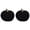 Black 2PCS, variant on Faux Rustic Decorative Halloween Pumpkins,Velvet Foam Pumpkins,Fall Pumpkins,Artificial Small Flocked Foam Faux Pumpkins for Harvest Farmhouse Halloween Holiday Party Tray Decorations,Purple 1PCS