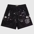thumbnail image 1 of Pantalones cortos de deporte para hombre, shorts masculinos de estilo informal, con diseño de la ciudad de Nueva YORK SKYLINE, de malla, para gimnasio, de verano Fivean unisex, 1 of 2