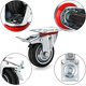 thumbnail image 3 of Ruedas para transporte de muebles de 75 mm, ruedas para equipos de 4 piezas, 2 ruedas giratorias + 2 ruedas giratorias con freno, giro de 360 ​​grados, capacidad de carga 200 kg Hy, 3 of 5