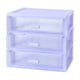 thumbnail image 2 of Organizador de escritorio de plástico con 3 cajones, color blanco, para guardar suministros de oficina, maquillaje, cajones, escritorio, versátil, para papelería, arte y manualidades., 2 of 6