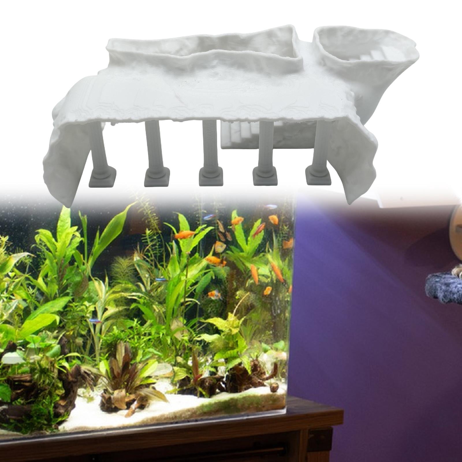 Bvdfgk Aquarium Roman Column Cave Aquarium Decor Fish Tank Accessories Fish Hideout for L White