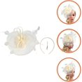 thumbnail image 2 of White Fascinator Fashion Headbands Fascinators Hat Flower Mesh Ribbons, 2 of 5