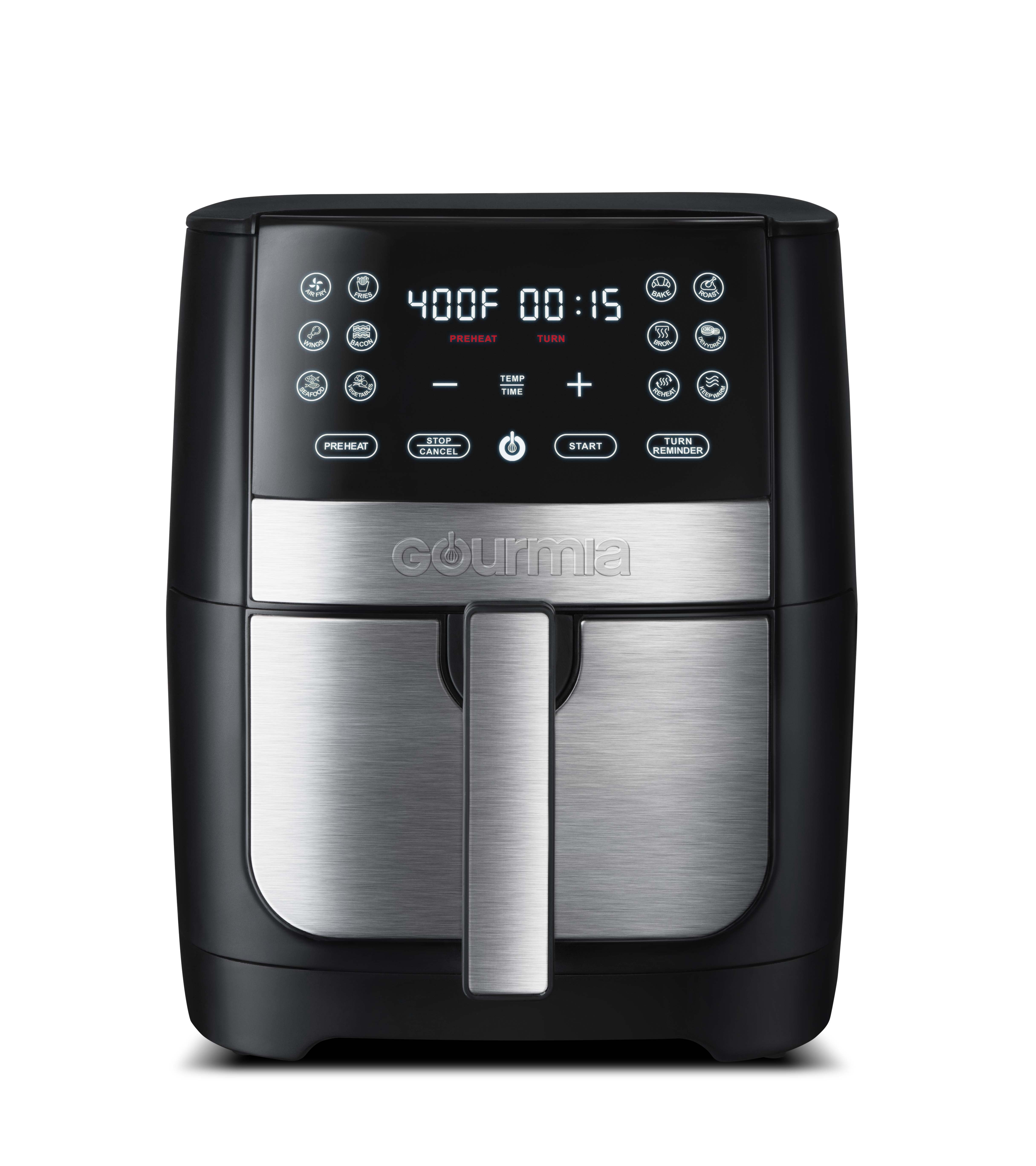 Gourmia 7 Qt Large Hot Air Fryer, Digital, Guided Cooking
