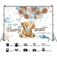 thumbnail image 2 of We Can Bearly Wait Backdrop Bear Baby Shower Photography Background for Boys Cute Balloons Baby Shower Party Decorations Supplies Photo Booth Props, 2 of 5