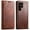 Khaki, variant on Dteck for Samsung Galaxy S25 Ultra Leather Case Wallet Folio Case Book Design Magnetic Closure with Stand and ID Holder Credit Card Slots for Samsung Galaxy S25 Ultra 6.9" 2025,Brown