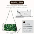 thumbnail image 6 of TSOVTHRID Green Shamrock Print Womens Clutch Purses Ladies Evening Handbags with Detachable Chain Leather Envelope Bag for Women Wedding Party Cocktail Prom St. Patrick's Day, 6 of 7