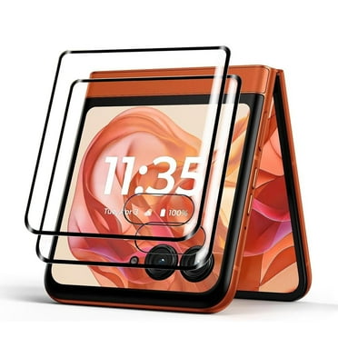 Allyytechgroup 2 Pack for Motorola Razr 2024 Front Screen Protector, Moto Razr 2024 3D Curved Tempered Glass Screen Cover, Anti Scratch Bubble Free Screen Protector for Razr 2024