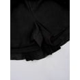 thumbnail image 6 of Haitryli Kids Girls Athletic Dance Skirt Glittery Rhinestones Gymnastics Ice Skating Builtins Swirl Flow Skirt Black 6, 6 of 7