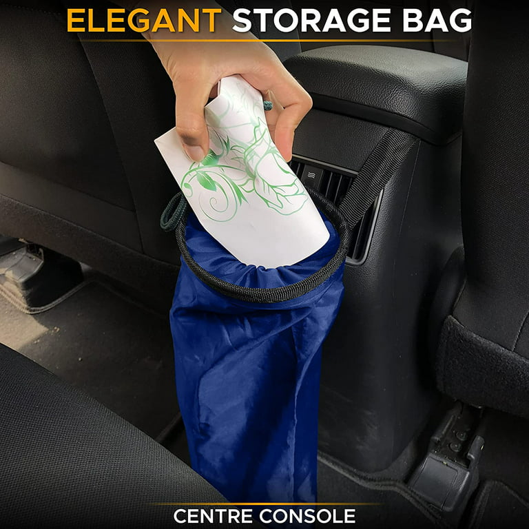 Car Trash Bag (2 Pack) mit Top Elastic Vent & Velcro Bottom