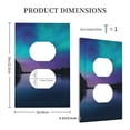 thumbnail image 3 of KLL Night At Lake Aurora Pattern Electrical Outlet Covers, 3" x 5" 1 Pack Electric Receptacle Plug Covers for Decorator Receptacle Outlet & Switch-Style S, 3 of 6