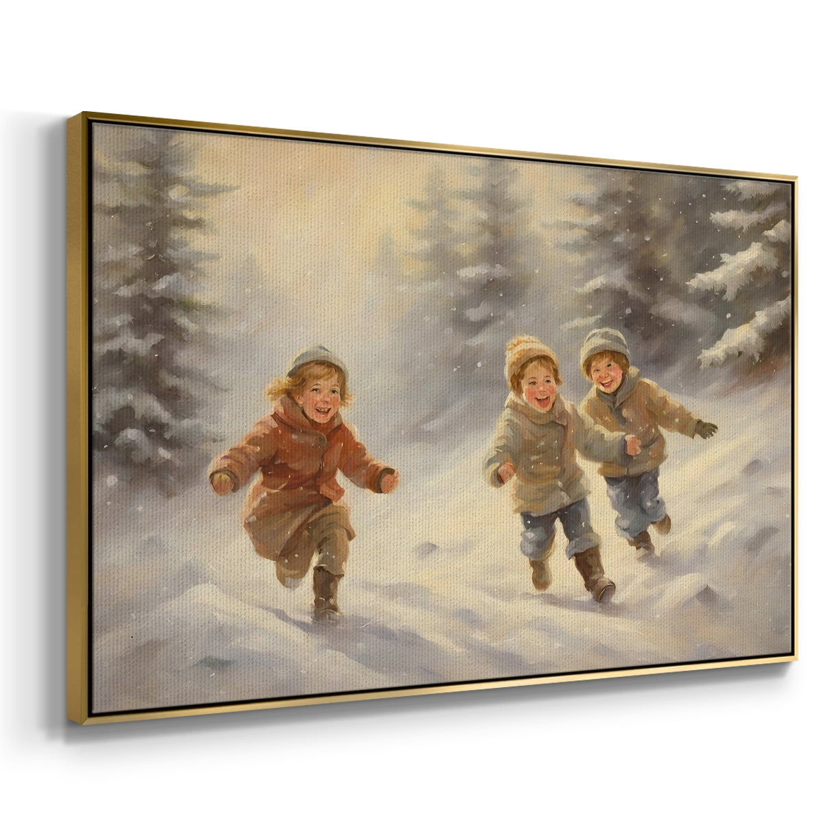 Vintage Landscape-CLXXVII By Wexford Home Framed in Gold Wood Gallery Wrapped Canvas 27 in. x 41 in.