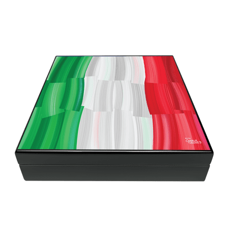 Humidor Supreme 20 Count Cigar Capacity, Italy Flag Turano Series