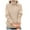 Khaki, variant on AOOCHASLIY 2023 Womens Sweater Fashion Women Solid Long Sleeve Pullove Turtleneck-Neck Casual Sweater Tops