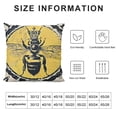 thumbnail image 5 of SHANXI Throw Pillow Cover French Queen Bee with Crown Decorative Pillow Case Home Sofa Cushion Cover Square 12x12in, 5 of 5