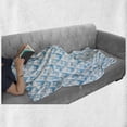 thumbnail image 6 of Modern Soft Flannel Fleece Blanket, Geometric Contemporary Shapes Triangle Line with Clear Sky and Cloudy Backdrop Image, Cozy Plush for Indoor and Outdoor Use, 60" x 80", Baby Blue, by Ambesonne, 6 of 6