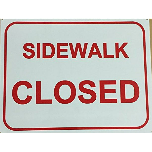 USA標識看板　SIDEWALK CLOSED R9-9 Sidewalk Closed 24x12 black/white
