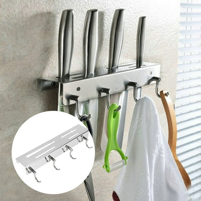 Étagère à Couteaux, Support de Couteau Mural en Acier Inoxydable de Qualité Professionnelle