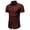 Wine, variant on WREESH Men's Casual Slim Fitting Button Down Shirts Solid Color Short Sleeve for a Sharp and Comfortable Look Navy