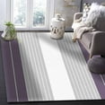 thumbnail image 5 of Area Rugs Indoor Non-Slip Rectangle Rug 4x6 Ft Purple Grey Stripe Gradient Line Geometric Simple Rug Rubber Backing Floor Mats Non Shedding Home Decor Carpet for Entryway Living Room, 5 of 8