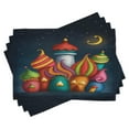 thumbnail image 1 of Ambesonne Fantasy Place Mats Set of 4, Oriental Castles Moon, Standard Size, Multicolor, 1 of 6