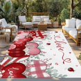 thumbnail image 2 of Love Heart Valentine's Day Outdoor Rug for Patio/Deck/Porch, Non-Slip Large Area Rug 6 x 9 Ft, Eucalyptus Botanical Red Pink Indoor Outdoor Rugs Washable Area Rugs, Camping Rug Carpet Runner, 2 of 8