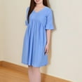 thumbnail image 2 of NY Collection Womens Petites Textured V-Neck Shift Dress, 2 of 3