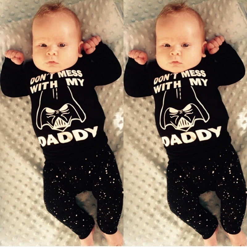 Nouveau ne Bebe Garcons Filles Star Wars Vetements T shirt Tops Pantalons Tenues Ensemble