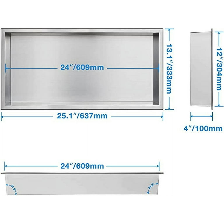 PolyNiche Foam Shower Niche - EPS Waterproof 12x24 - w/ Separate Modular  Shelf