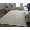 thumbnail image 2 of 2' X 3' Ivory And Gray Wool Plaid Tufted Handmade Stain Resistant Area Rug, 2 of 9