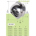 thumbnail image 2 of Rejilla de ventilación redonda de 120 mm Rejilla de ventilación para campana, tapa redonda de acero inoxidable 304 con malla, 2 of 5