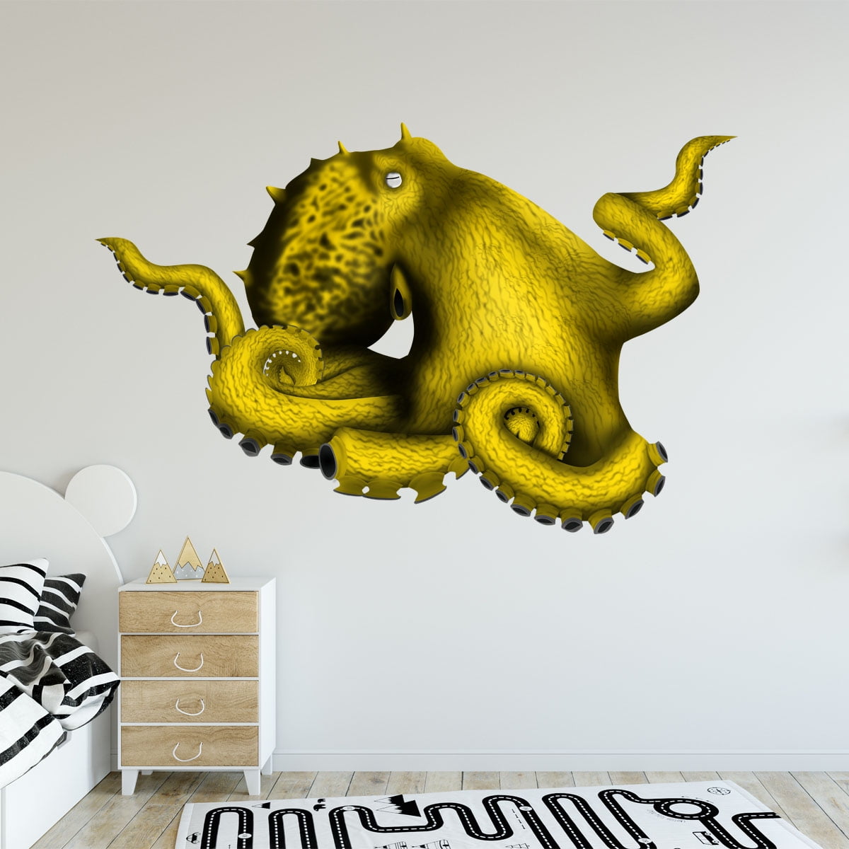 VWAQ Octopus Vinyl Wall Decal Mural Decor Octopus Tentacles Stickers