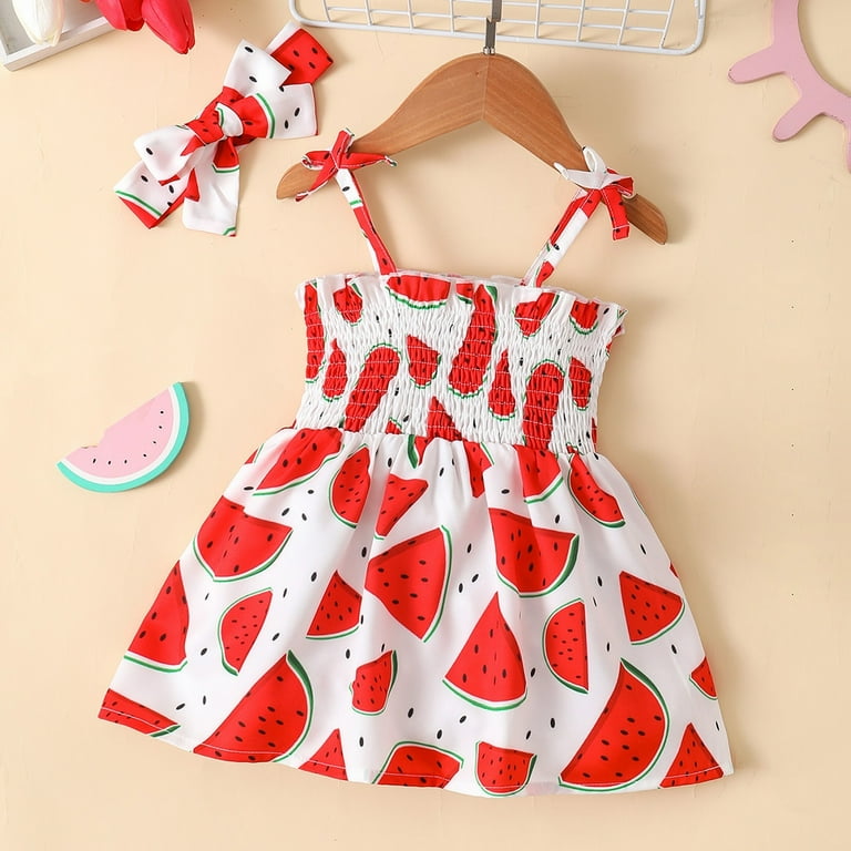 Watermelon smocked outlet dress