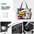 thumbnail image 4 of Rocae American Bald Eagle for Large Women's Waterproof Beach Bag Tote with 7 Pockets Pool Bag for Travel Gym Vacation, 4 of 6