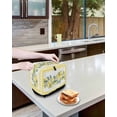 thumbnail image 3 of Yellow Lemon Toaster Cover 4 Slice, Large Kitchen Appliance Covers, Summer Botanical Plaid Elegant Pastoral Toaster Oven Cover with Loop, Bread Machine Cover Polyester Dust Cover Protection, 3 of 4