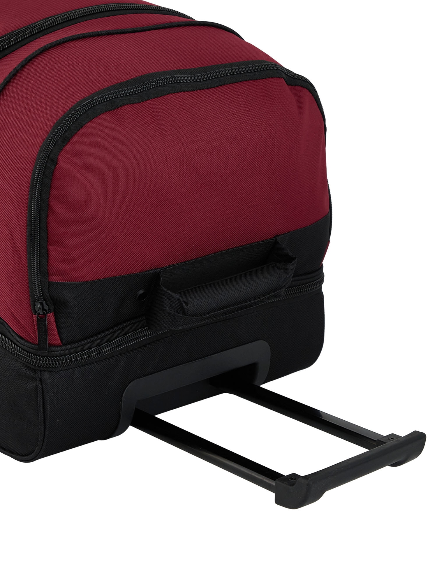 Protege Everyday Journey Large 30-inch Drop-Bottom Rolling Duffel, Red