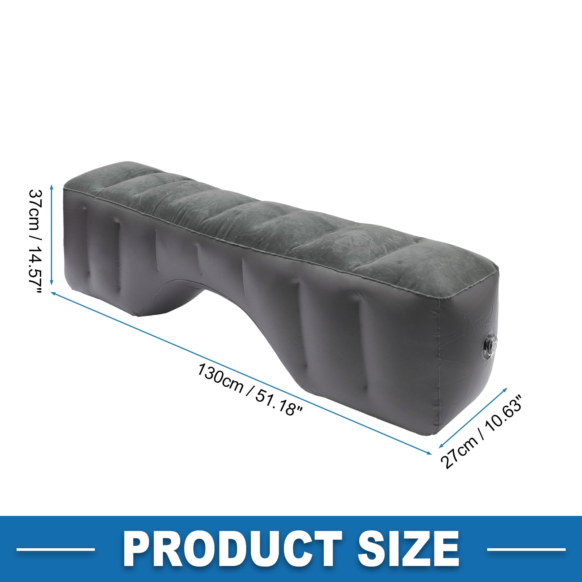 Unique Bargains Car Mattress Sleeping Mat Comfortable Rear Seat Air Bed Pad for Napping Travel Gray