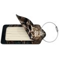 thumbnail image 4 of Rocae Metal Style Horned Skull for Leather Luggage Baggage Tags ID Label Privacy Cover ID Label with Stainless Steel Loop and Address Card, 4 of 5