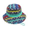 thumbnail image 4 of YHAJDS Kid Fishing Safari Hat Print Cotton Adjustable Breathable Bucket Hat for Boys Girls, 4 of 5