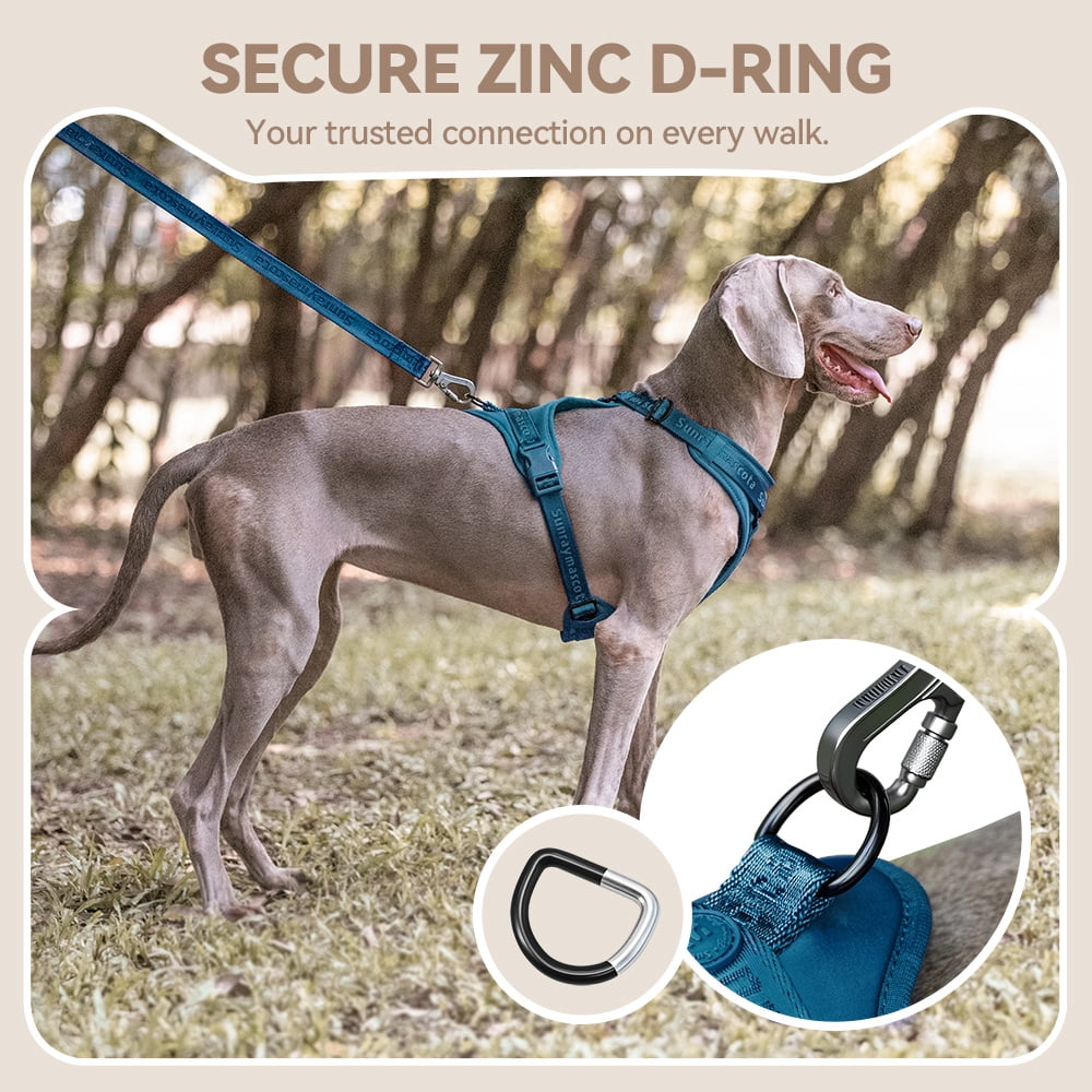 No Pull Dog Harness with Lycra, Three-Point Force Dispersion , Adjustable Breathable Mesh for Small Medium Large Dogs