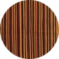 thumbnail image 1 of Ahgly Company Indoor Round Abstract Orange Contemporary Area Rugs, 7' Round, 1 of 1