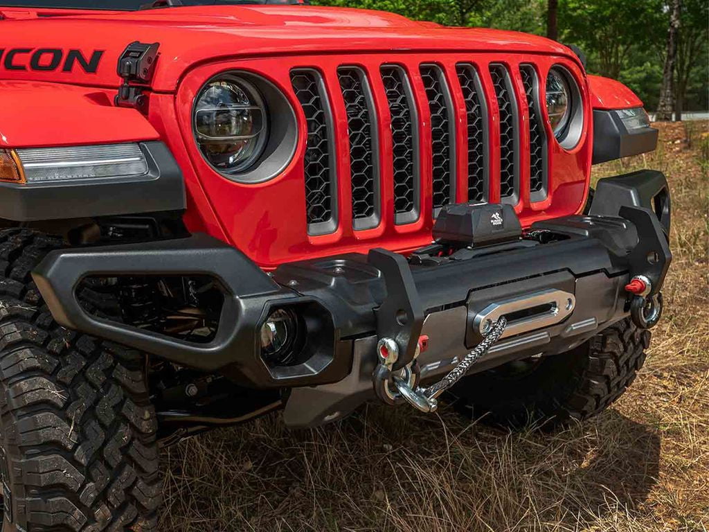 Rugged Ridge by RealTruck Venator Bumper, Front for Jeep JL/JT|Full Width w/ Overrider & Winch Tray, Steel, Satin Black|11549.41|Compatible with 2018-2024 Jeep Wrangler JL; 2020-2024 Jeep Gladiator JT
