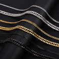 thumbnail image 2 of Classic Cuban Chain Necklace Temperament Retro Trend Party Wear Amulet Stainless Steel Non-Fading Accessories, 2 of 6